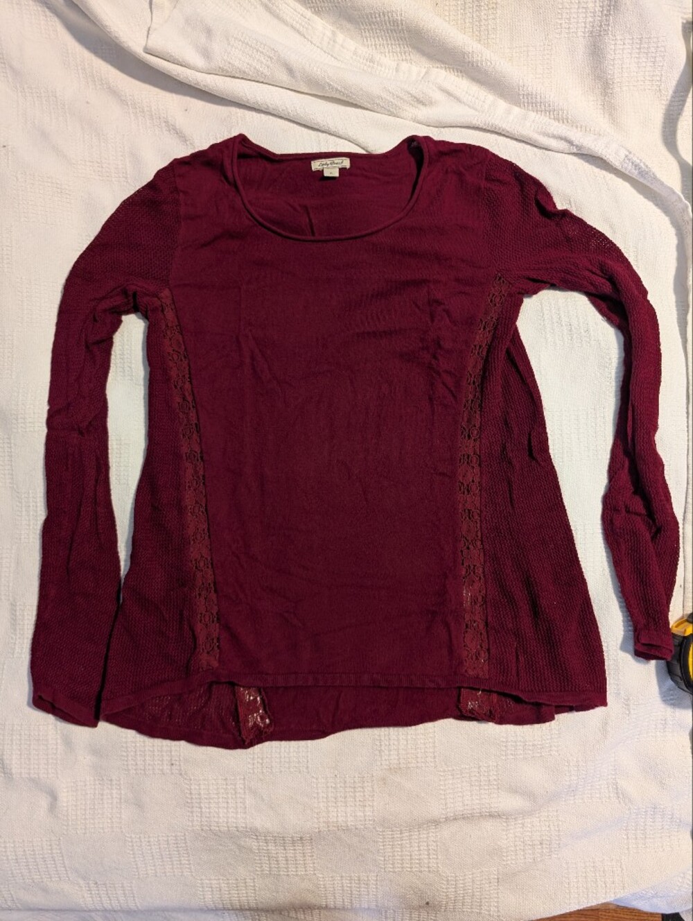 Lucky Brand Dark Red Lightweight Sweater